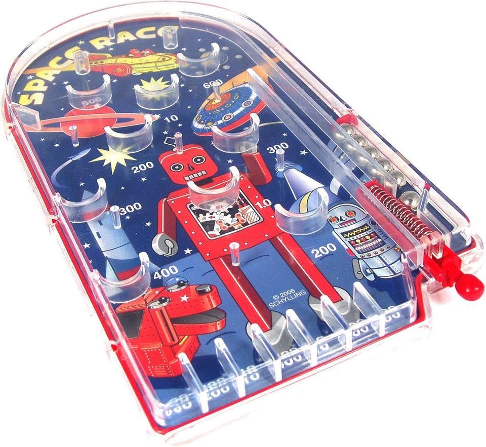 Space Race Pinball Game - Portable Retro Pinball Toy - Sturdy ...