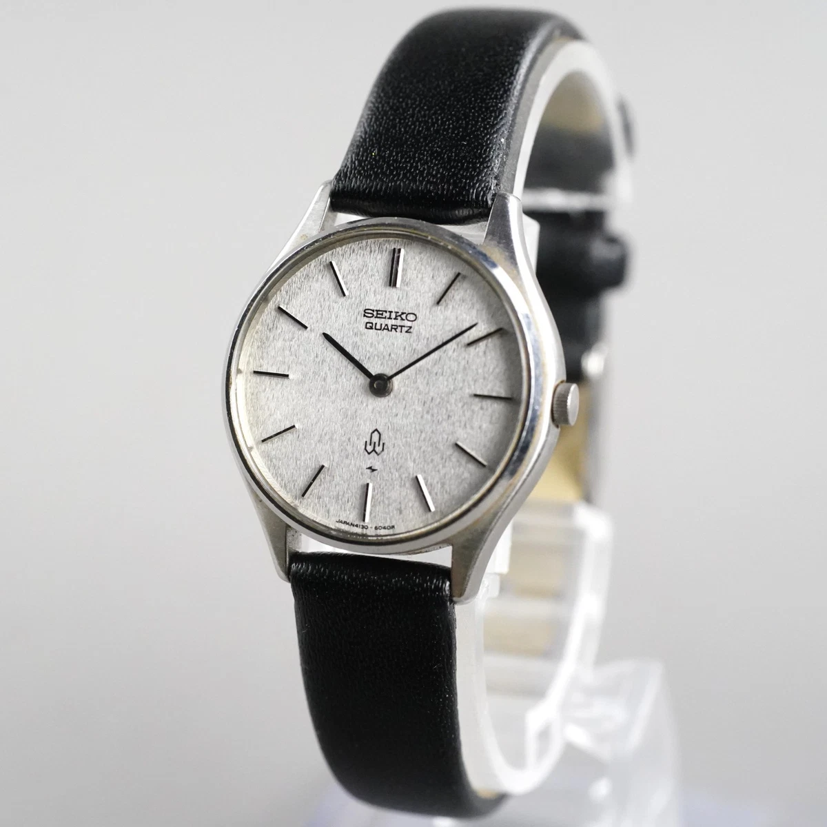 SEIKO Vintage 1975 4130-6030 Reloj Mujer 25mm Batería Nueva Correa Cuero