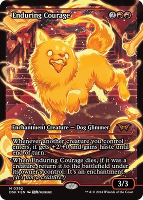 Magic Enduring Courage (Showcase) Mythic 392 Duskmourn: House of Horror Foil NM