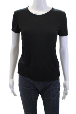 Helmut Helmut Lang Womens Crew Neck Jersey Knit Short Sleeve Top Black Size S