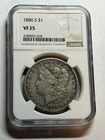 1886-S Morgan Silver Dollar NGC VF25 Tougher Date Nice Eye Appeal