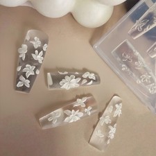 3D Flowers Nail Mold DIY Silicone Nail Tools Floral Petal Nail Design Resin M A2