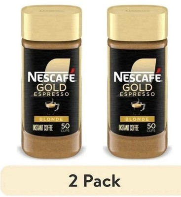(2) Nescafé Gold Espresso Blonde Instant Coffee 3.5 Oz Fast Shipping Exp:07/2027