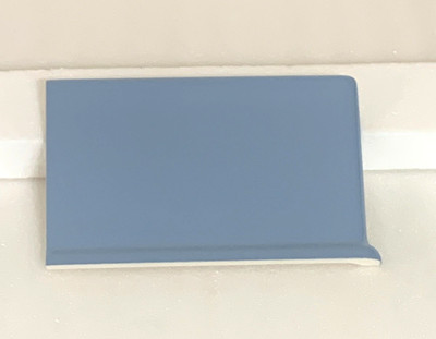 New Florida Vermont Blue#566 Potters Touch Rt Finish Cove Base  4 '' x  6 ''