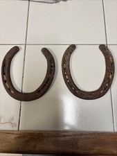 Set Of 2 Vintage Rusty Metal Horse Shoes Lucky Western Rustic Farm Decor