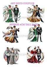 LASER PRINTED A4 DECOUPAGE MULBERRY RICE PAPER ART DECO COUPLES