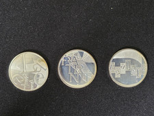 Lot Of 3 Paris Mint 2013 French 5 Euro .333 Silver Coins Values Of The Republic