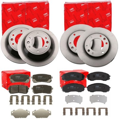 TRW BREMSSCHEIBEN + BELÄGE VORNE+HINTEN passend für HYUNDAI H-1 TQ Cargo Travel
