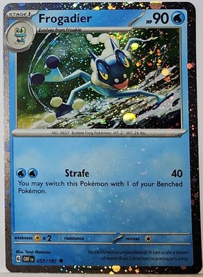 Swirls   Frogadier 057/197 Cosmos Holo Heavily Bleed Error Rare Pokémon TCG   
