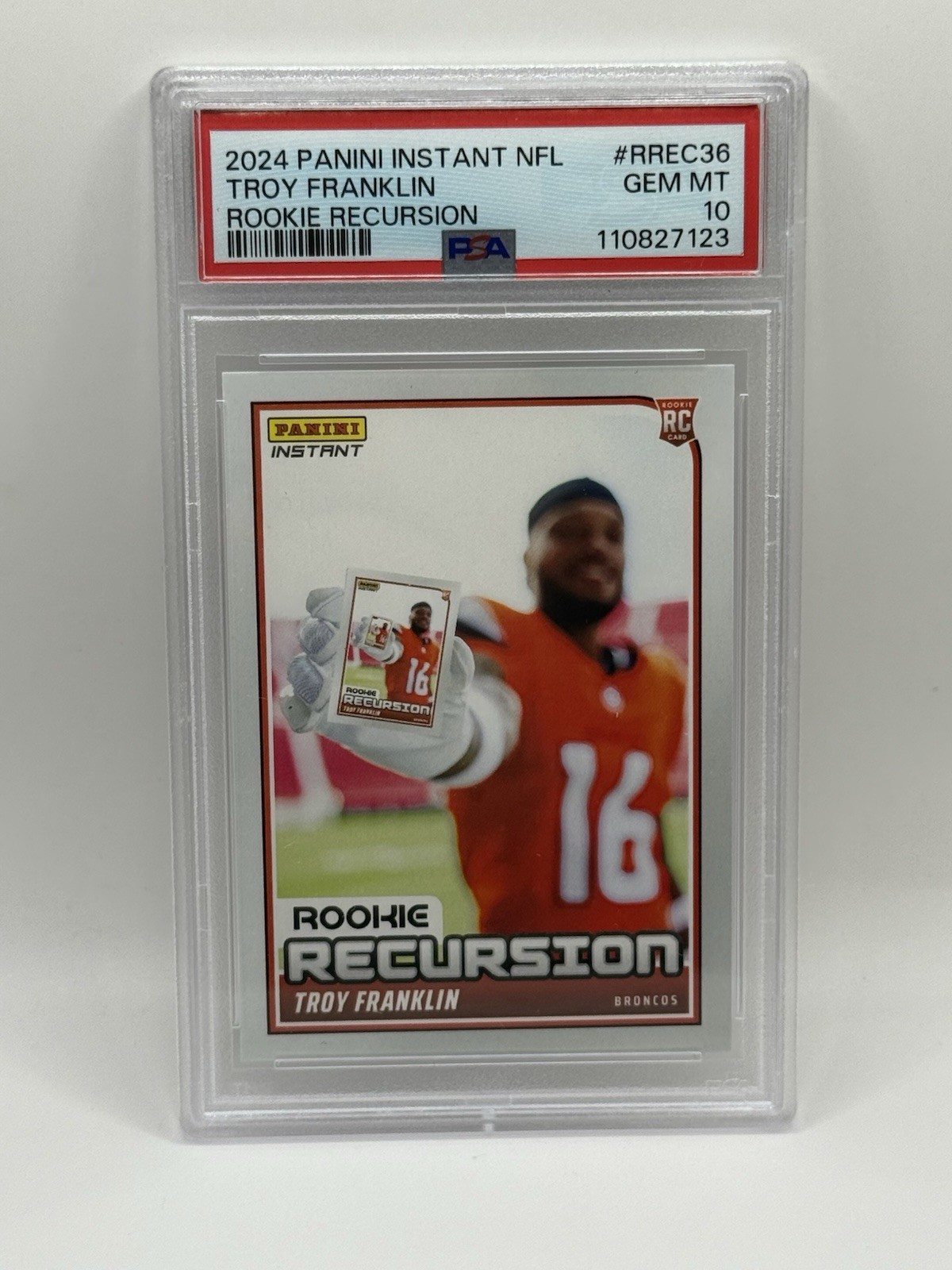 Troy Franklin Panini Instant NFL Rookie Recursion #RREC36 Base