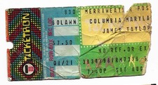 James Taylor 8/30/83 Columbia MD Merriweather Post Pavilion Rare Ticket Stub!