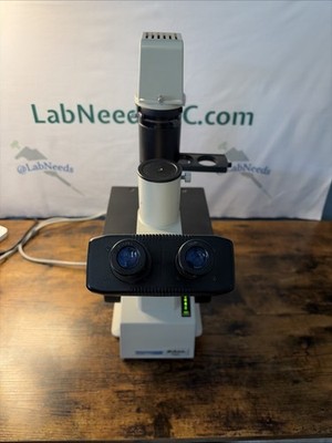 Nikon TMS- F Inverted Phase Contrast Trinocular Microscope Works Great 10X  20X