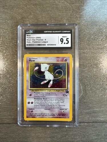 Pokemon League CGC 9.5 Mint Mew #9 Holo Black Star Promo Card