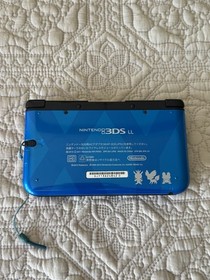 Nintendo 3DS LL Pokemon X Xerneas Yveltal Blue Console + AC Adapter - Boxed JP