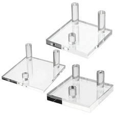 Acrylic Rock Display Stands Portable Mineral Holder Transparent Rock Collection