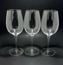 LUIGI BORMIOLI Italy Signed Bordeaux Red Wine Glass 9 1/2” 20 Oz Set of 3