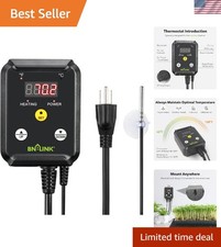 Reptile Thermostat Temperature Controller, Digital Heat Mat Thermostat for Se...