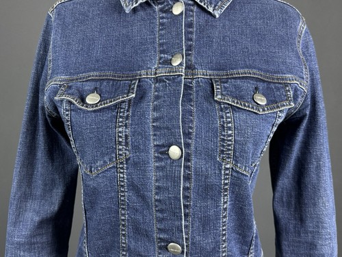 WEEKEND MAX MARA Blue Denim Silver Button Jean Jacket Size US 4 IT 38 - Picture 5 of 15