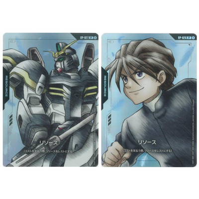 2 Card Set Deathscythe Hell & Duo Maxwell P RP-027 RP-026 PB01 Gundam W Japanese
