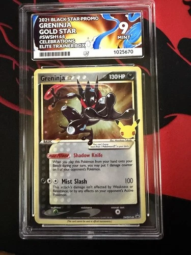Pokémon TCG - Greninja Gold Star SWSH144 Celebrations - Ace 9 Mint