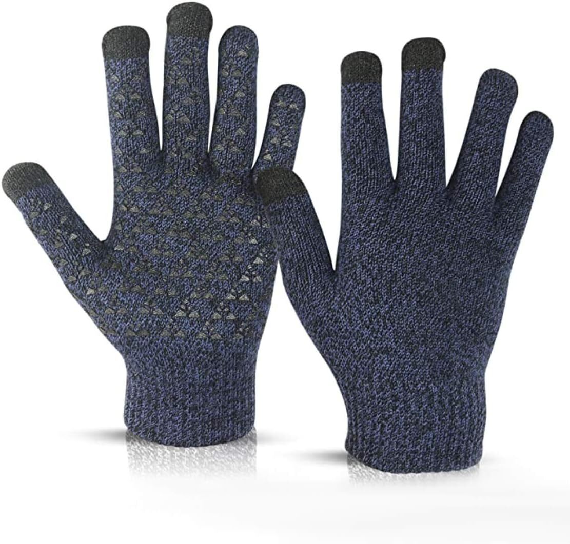 Winter Gloves for Men - Warm Touchscreen Sensitive, Soft Thermal Lining Blue-image