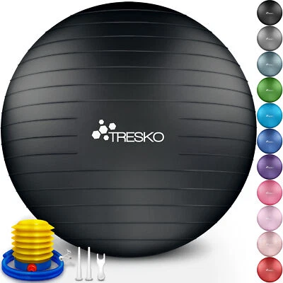 TRESKO Palla da ginnastica Gymball Gym Ball Gonfiabile Yoga Pilates Fitness