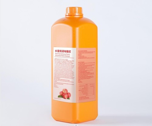 BODUO Premium Peach Syrup Pfirsich-Sirup Pink  2 L für Bubble Tea/ Cocktail - Bild 1 von 3