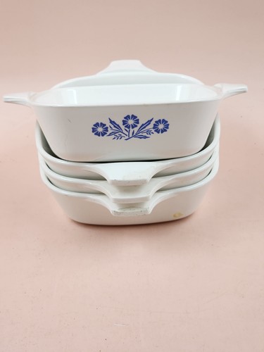 4 Vintage Corning Ware Petite Pan Casserole Dishes P-41 Blue Cornflower - Picture 5 of 6