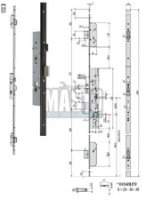 SERRATURA "MULTITOP PRO" CISA 49426 Entrata mm.30