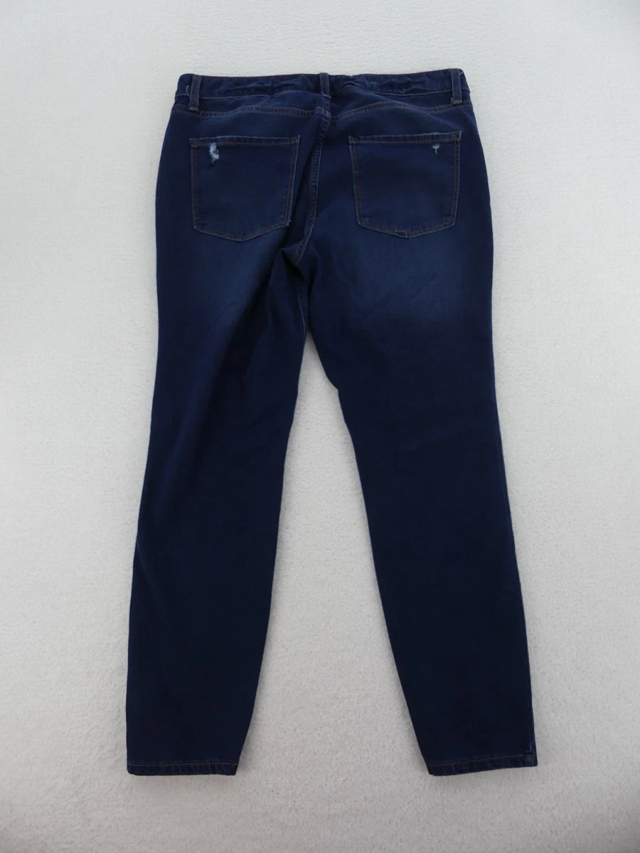 LC Lauren Conrad Jeans Womens 14 Super Skinny Blue Mid Rise