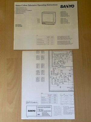 TV Bedienungsanleitung Farbfernseher Sanyo CEP2147 CEP1747 mit Schaltplan