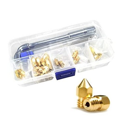 MK8 Nozzles 24 pcs 3D Printer Extruders Brass MK8 Brass Kit: Various Nozzles