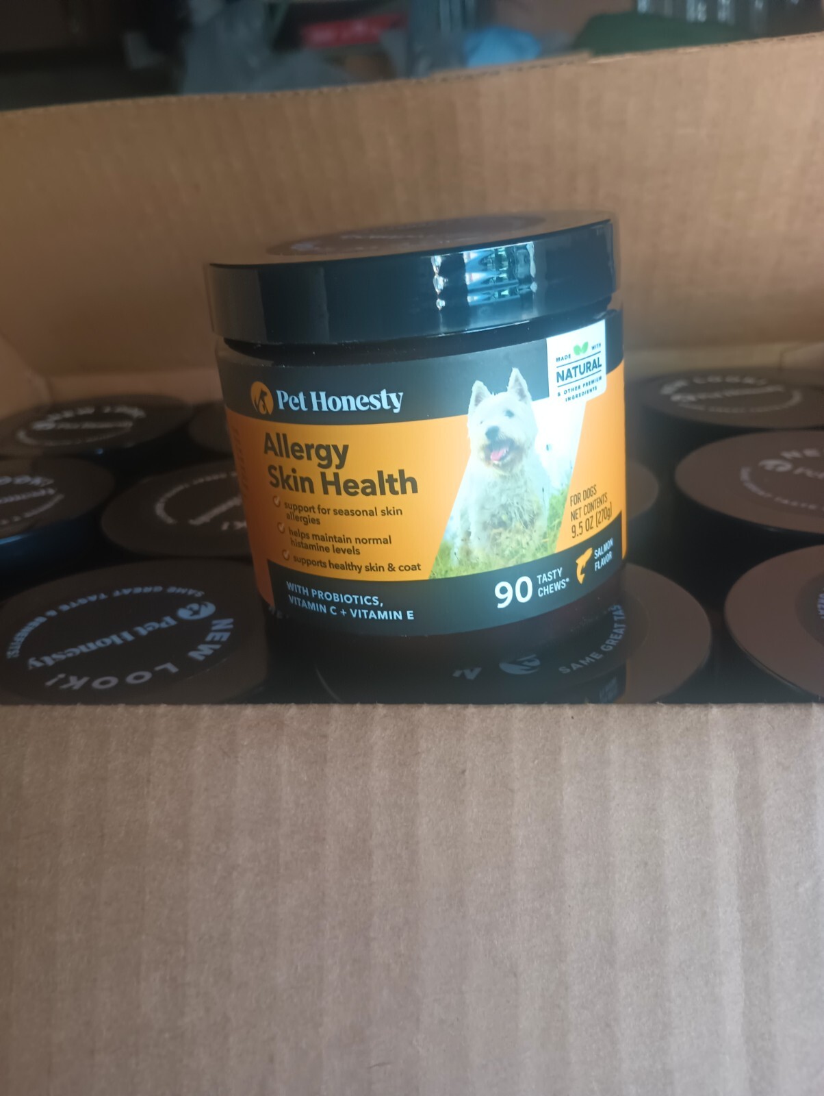 Pethonesty Allergy Skin Health Fish Oil for Dogs case of 24 containers