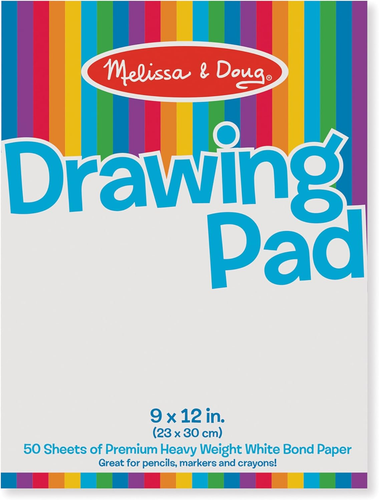 Drawing Pad (9 X 12 Inches) with 50 Sheets of White Bond Paper