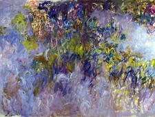 Wisteria [1] by Claude Monet Giclee Fine Art Print Reproduction on Canvas