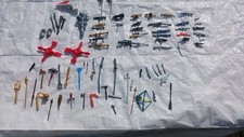 Mixed Lot Vintage Toy Weapons  Parts Action Figure Guns Swords Missiles