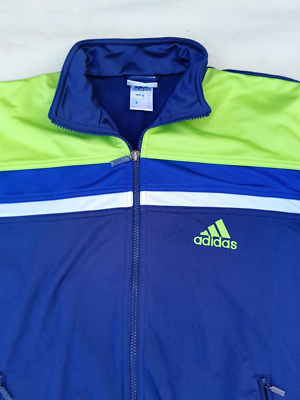 Vintage adidas Track Jacket Men's Medium Blue Green Zip Vintage adidas Track Jacket Men's Medium Blue Green Zip
