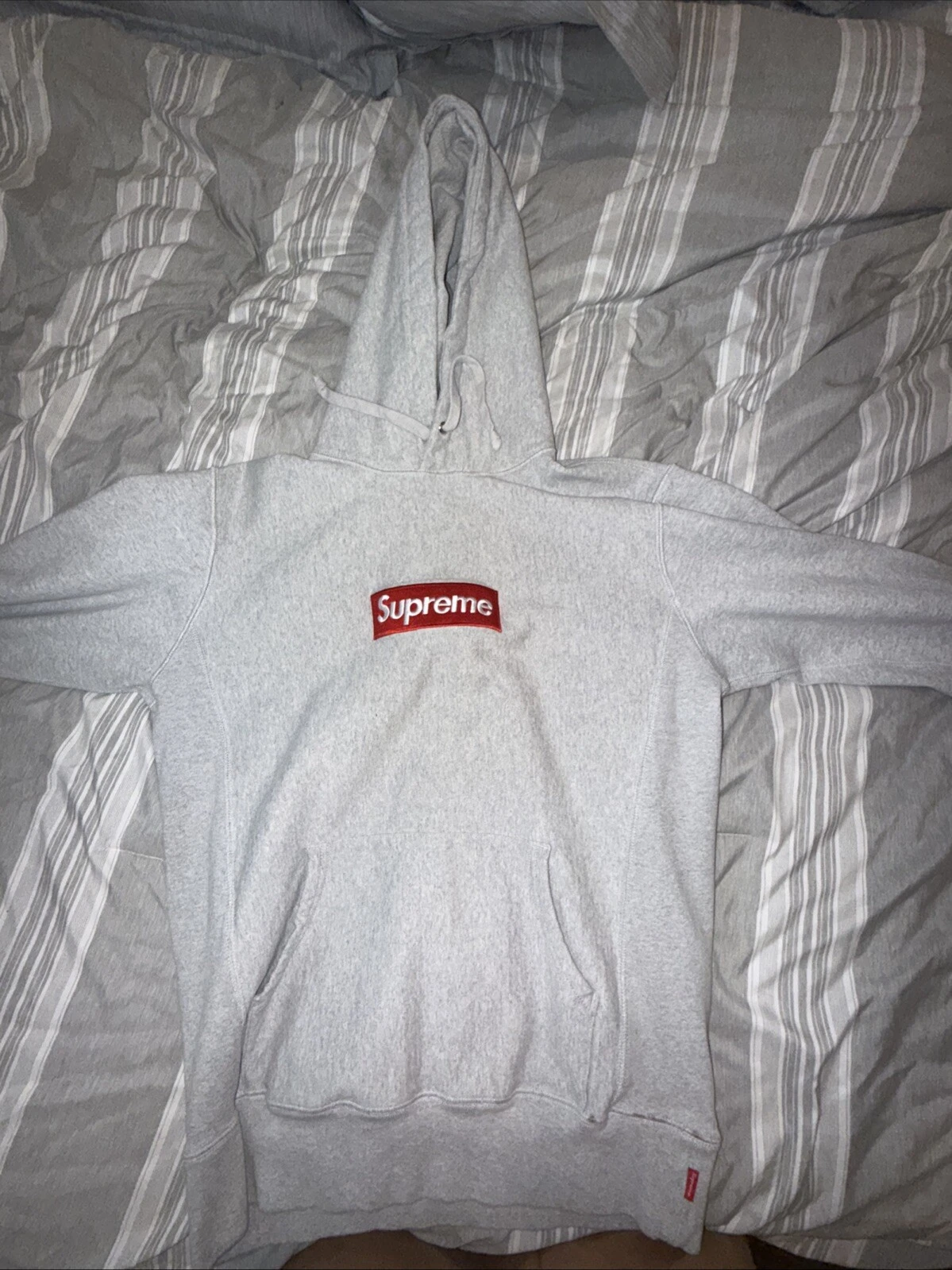 Supreme Box logo pullover gray Mサイズ Supreme Box Logo Pullover Hoodie Heather Grey Men's - FW14 - US