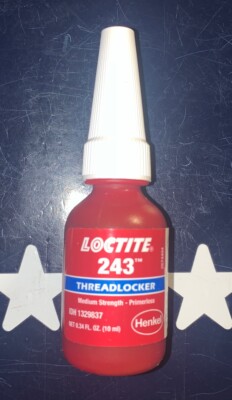 Genuine USA Loctite 243 10ml  Medium Strength Thread Locker  02/26 43899 1329837
