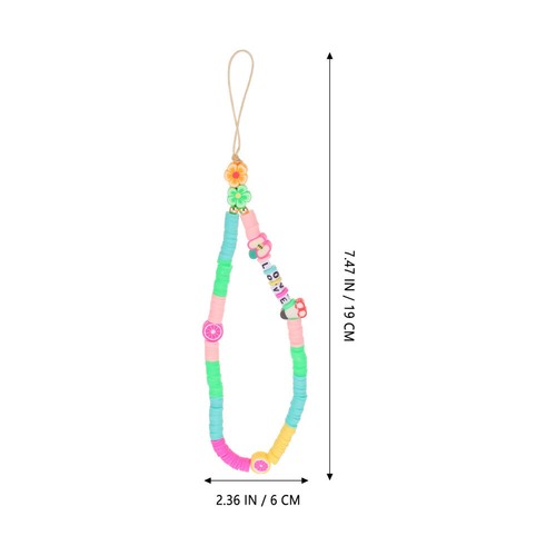 Letter Mobile Phone Chain Cellphone Beaded Lanyard Decorative Strap - Zdjęcie 7 z 12