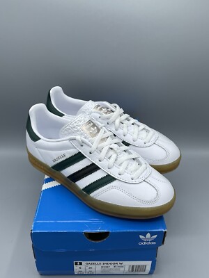 Adidas Gazelle Indoor White Collegiate Green Black EU 36 Weiß Grün Schwarz Neu