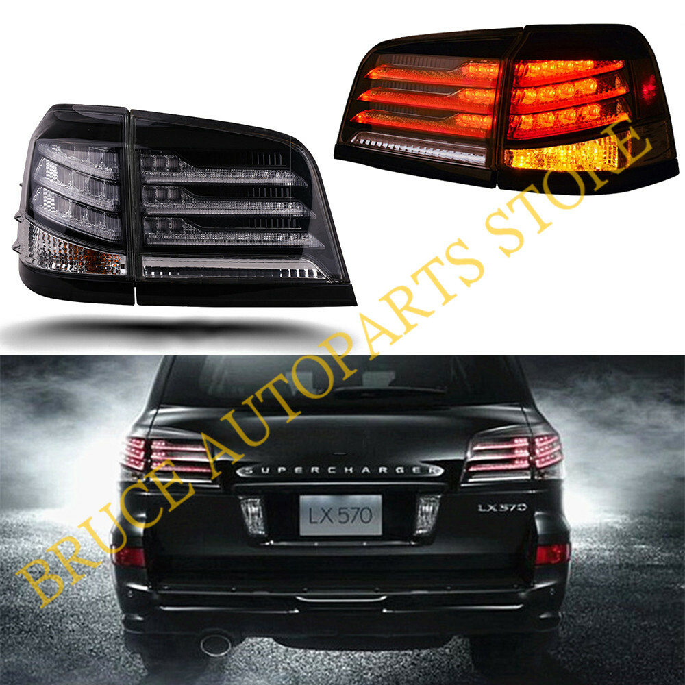 Smoke Black LED Tail Lights Rear Lamps Set of 4Pcs For Lexus