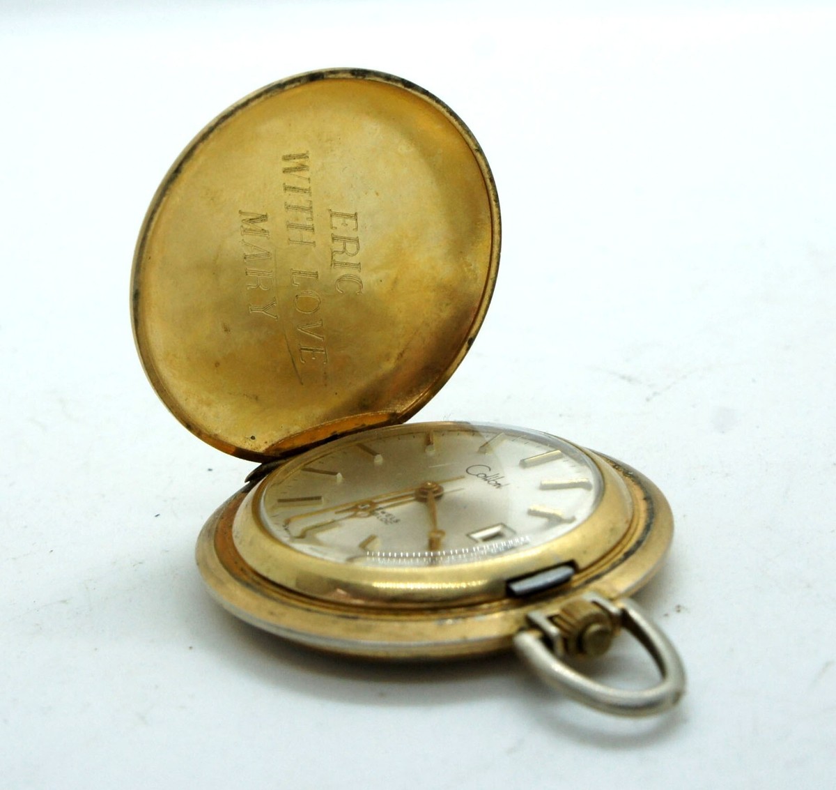 SWISS Colibri Mechanical Full Hunter Pocket Watch 17 Jewels