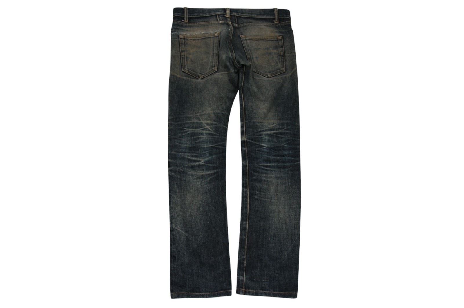 Jeans Saint Laurent Uomo SS13 D01 Slim Vita Bassa Denim 27x29 Blu Med Wash Hedi