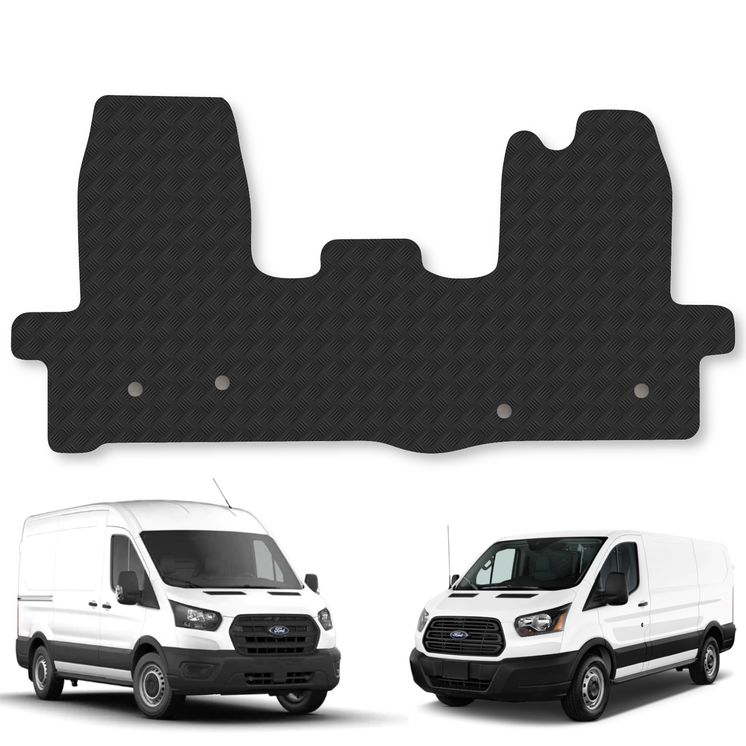 Floor Mats for Ford Transit MK8 (2014+) Rubber Tailored Fit Van Mat ...