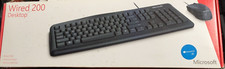 Microsoft Wired USB 200 Desktop Quiet-touch Keys Black Keyboard  Mouse