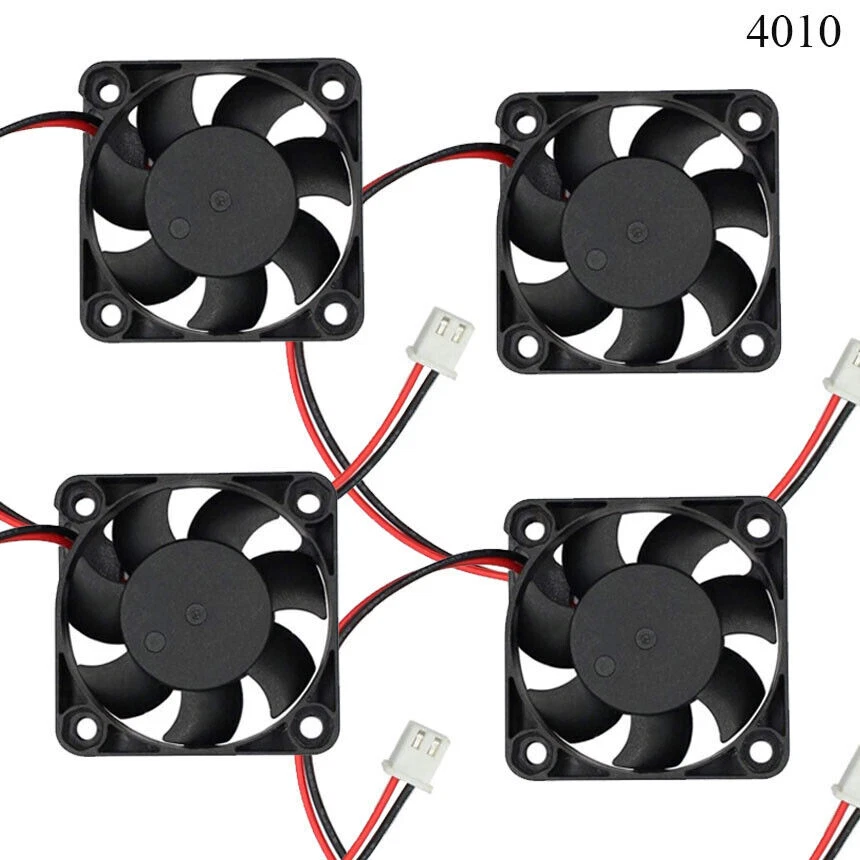 4pcs DC12V Cooling Computer Fans 4010 3D Printer Sleeve Bearing Brushless 2Pin - Image 4 of 4