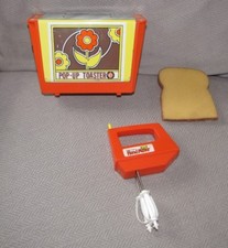 VTG ENAMELWARE POP UP TOASTER KIDDY MATIC HAND MIXER ENAMEL 70S ORANGE YELLOW