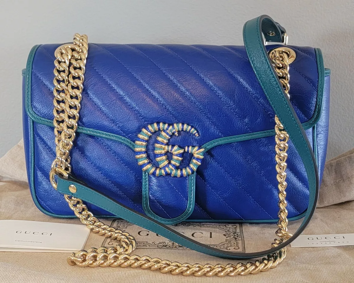 Gg marmont tall cheap chevron leather crossbody bag