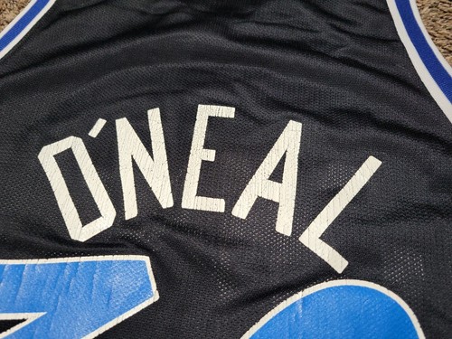 Vtg Orlando Magic NBA Basketball Shaquille Shaq O'neal Jersey Champion SZ 44 L - Picture 14 of 14
